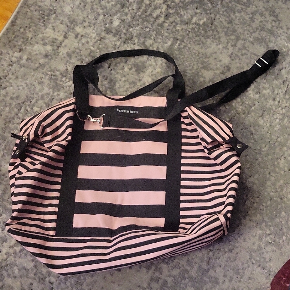 Victoria's Secret Pink and Black Tote Bag